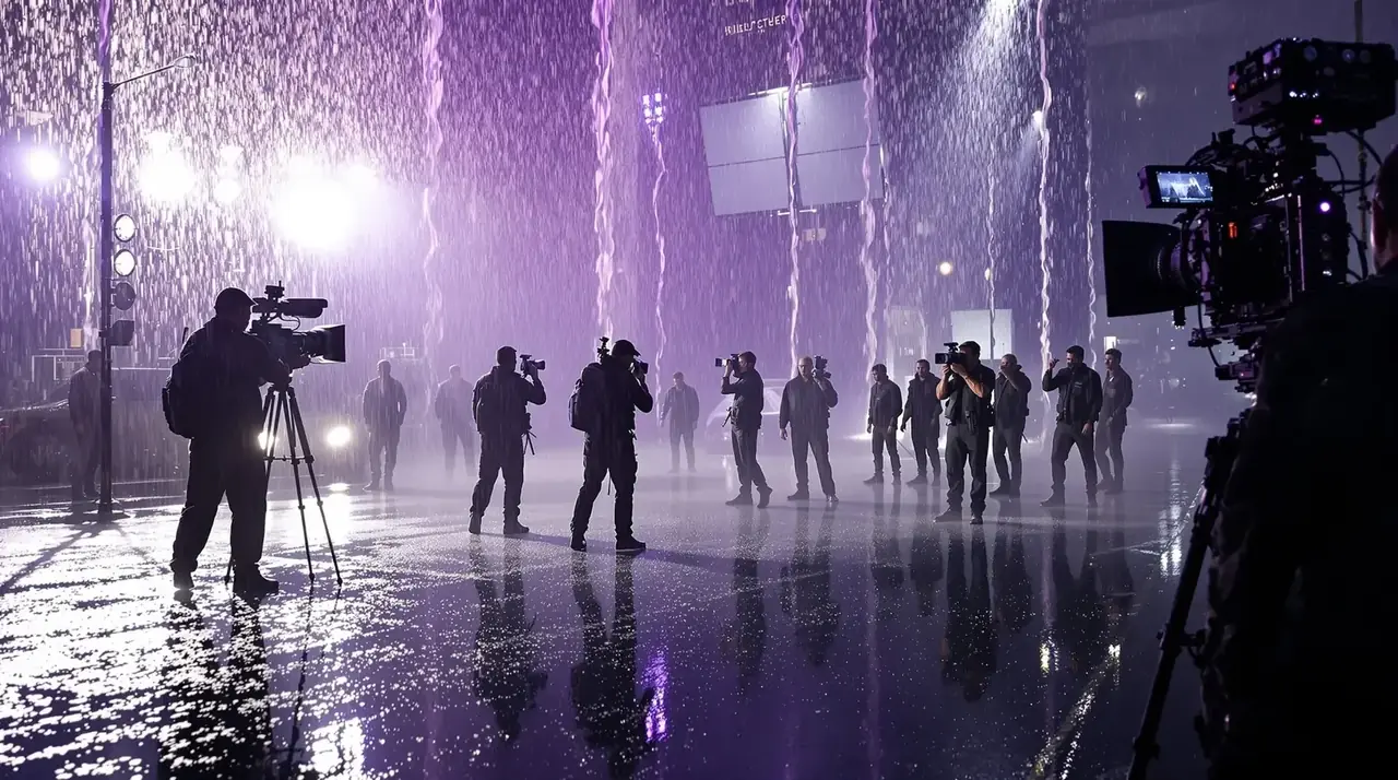 银色回声雨夜戏拍摄：一场戏拍了 17 个雨夜