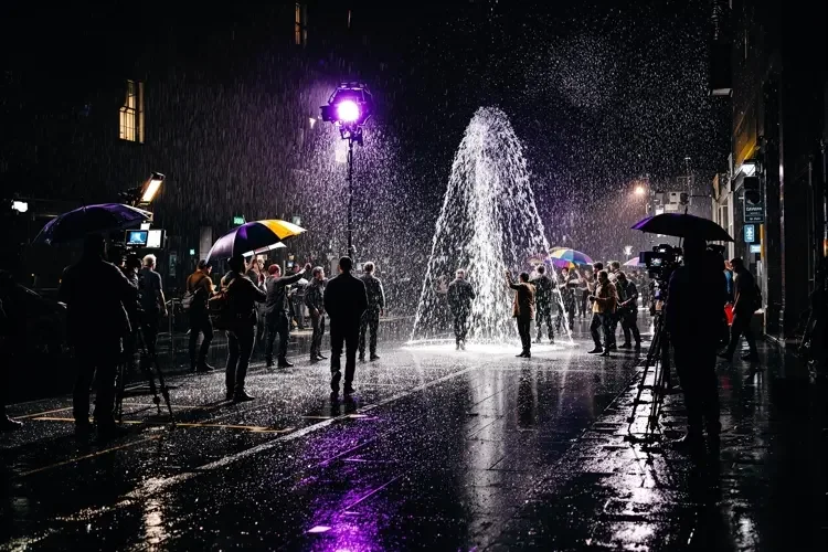 银色回声雨夜戏拍摄：一场戏拍了 17 个雨夜 - 大地影视